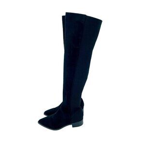 Steve Madden Jolly Black Faux Suede Over the Knee Riding Boots SZ 6 New